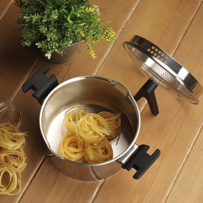 Каструля Fissman ELIZ 20x11 см/3,3 л. зі скляною кришкою нерж. сталь (5318)