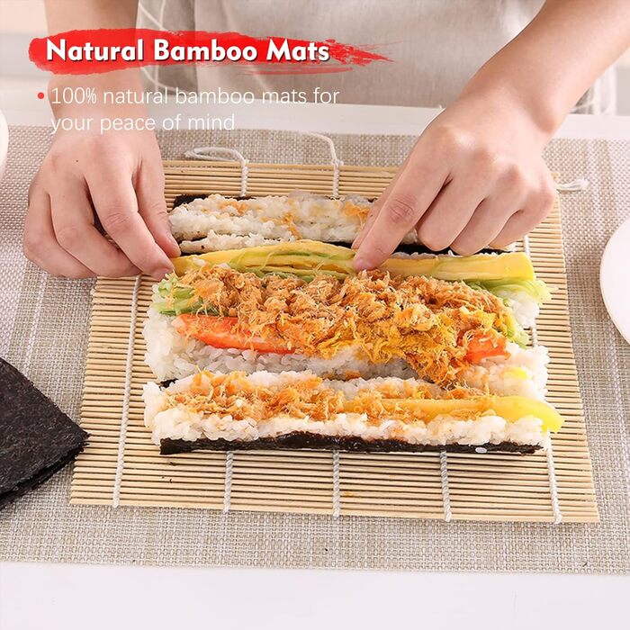 Набір для приготування суші 12 предметів червоний SKYSER