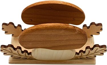 Деревянный держатель для салфеток 13 x 4 x 8 см Dekohelden24