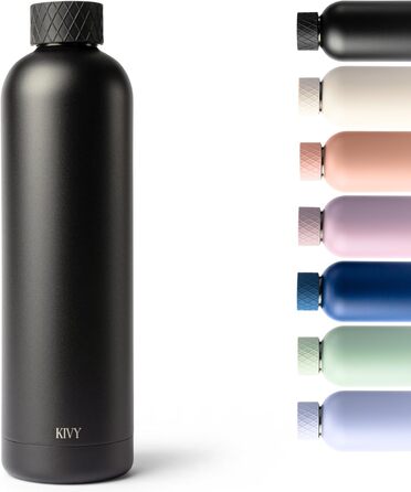 Термопляшка 1 л, чорна KIVY