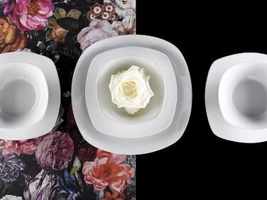 Набір посуду на 4 персони, 16 предметів, білий Square Creatable