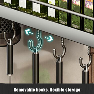 Настінний органайзер для кухонного приладдя 40 см Jlobnyiun