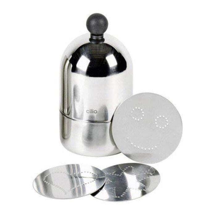 Декоратор для прикрас Полірований декоратор капучино Декоратор цукрової пудри, срібло, 201307