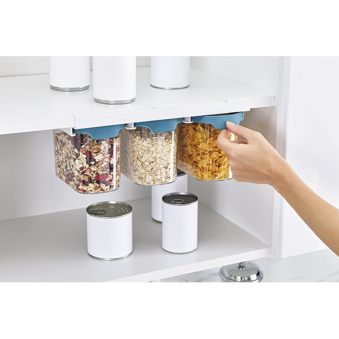 Набір підвісних контейнерів для зберігання, 3 предмета, 1,3 л, темний опал CupboardStore Joseph Joseph