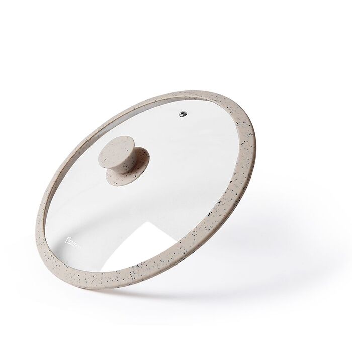 Кришка Fissman ARCADES 28 см з силіконовим ободом бежевий (9980)