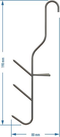 Набір гачків для коптильні з нержавіючої сталі 5 шт 20 см Browin