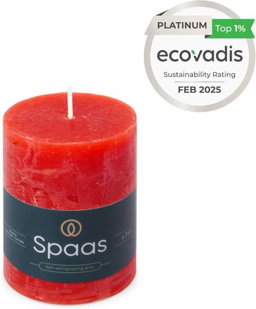 Свічка Spaas Rustic Pillar 70/95 мм 35 шт. - світло-рожева (червона)