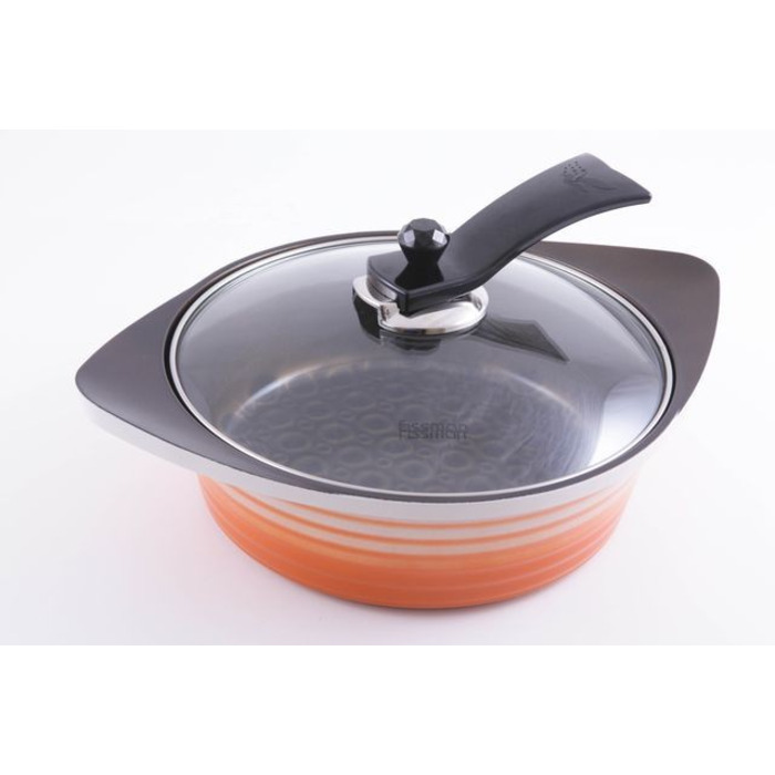 Каструля низька з кришкою Fissman INNOVATION 24x7,6 см / 3,6 л (4768)