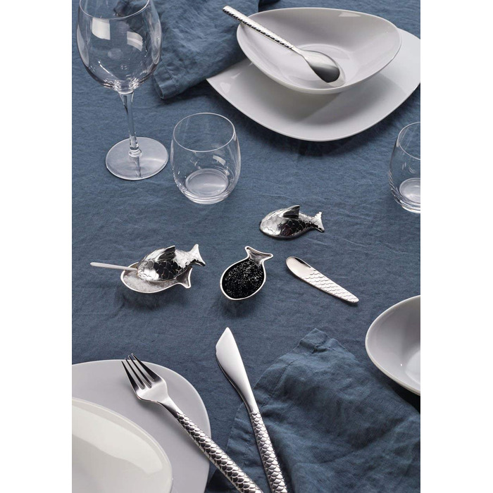 Солонка з ложкою 7,4x4,5x4,2 см Colombina Fish Alessi