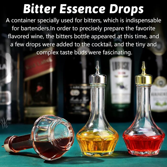 Набір з 3 скляних пляшок з кришкою панелі приладів, 48 мл SuproBarware