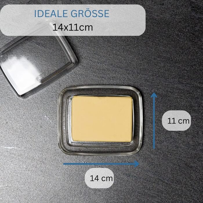 Скло для маслянки Westmark - Ідеально підходить для сервірування та зберігання - Можна мити в посудомийній машині - Спеціальне полегшення для безпечного захоплення (скло) Скло одинарне