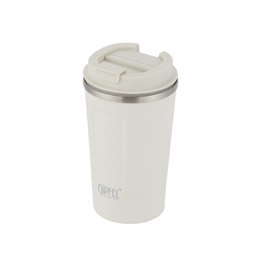 GIPFEL Термокружка вакуумная MILANO 430 мл. Материал: нержавеющая сталь 304, пластик. Цвет белый 50932 GIPFEL