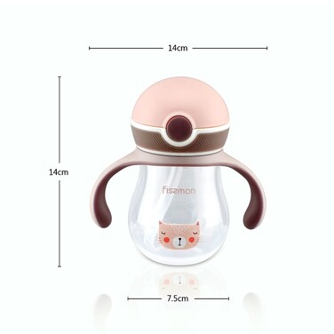 Бутылка для воды Fissman 260 мл с трубочкой (6905)