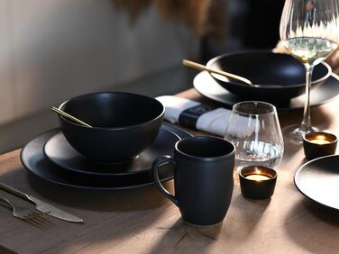 Набір посуду на 4 персони, 20 предметів, чорний Soft Touch Black Creatable