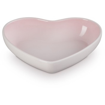 Блюдо сервировочное в форме сердца 20 см, розовое Heart Le Creuset