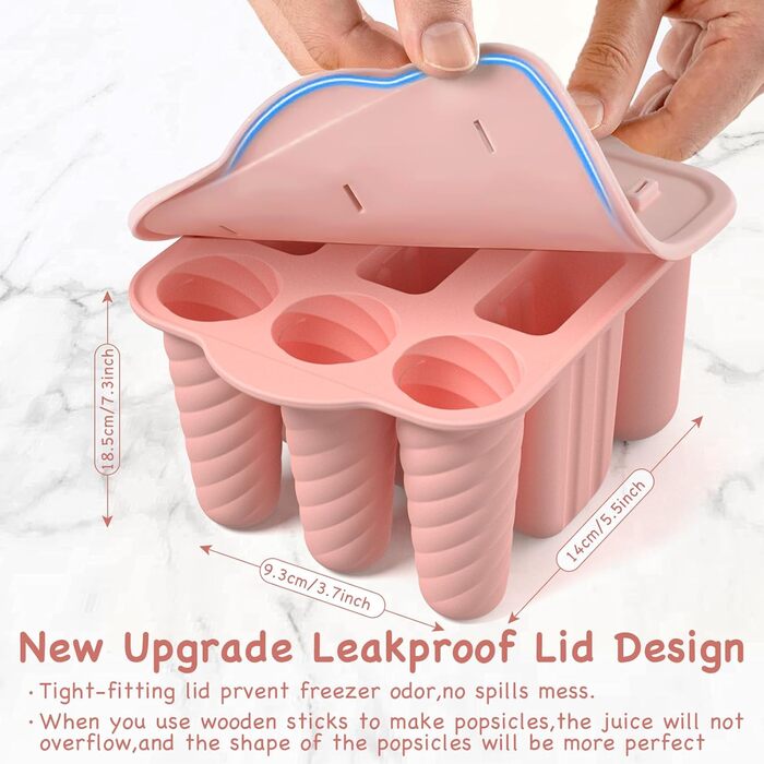 Форми для морозива силіконові, рожеві MARUKO