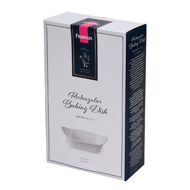 Прямокутна форма для запікання Fissman 26,5х19х7 см / 1,1 л порцеляна (14177)