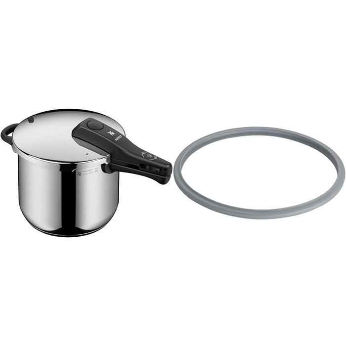 Л, скороварка, большой сигнал приготовления, 2 уровня приготовления, семная ручка крышки, нержавеющая сталь Cromargan (скороварка скороварка 22 см), 6,5