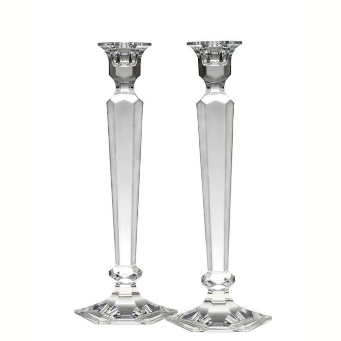 Подсвечники Reed and Barton SUMMIT, хрусталь, h 30 см, 2 шт.