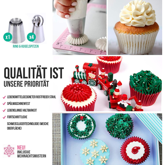 Набір кондитерських насадок та аксесуарів для професійного декорування тортів, 92 предмети, CukkiCakes