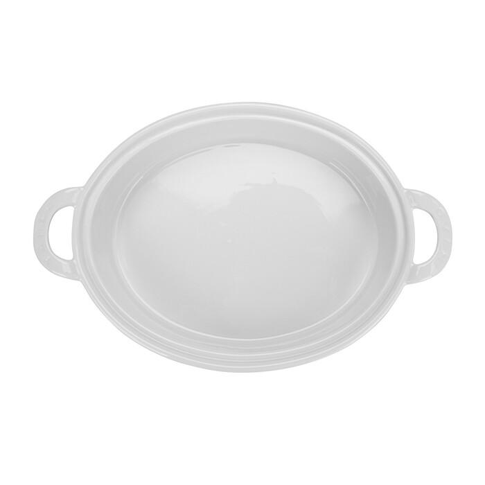 Овальная форма для запекания Fissman 28х22,5х6,5 см/1,6 л. со стеклянной крышкой фарфор (14158)