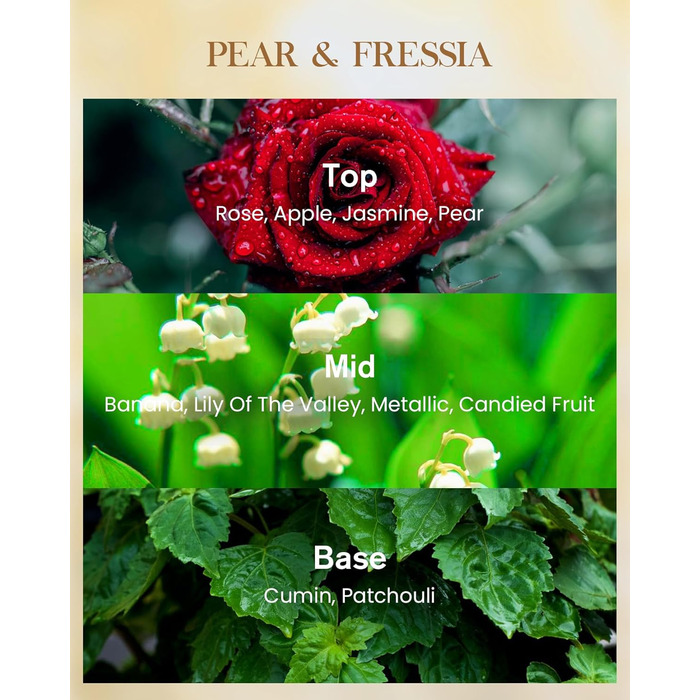 Ароматична свічка M&SENSE надзвичайно велика, час горіння 150 годин, натуральна ароматерапевтична свічка з 3 гнітами, сильний аромат, тривале горіння, подарункова свічка та прикраса для дому, подарунки для жінок (990 г, груша фрезія)