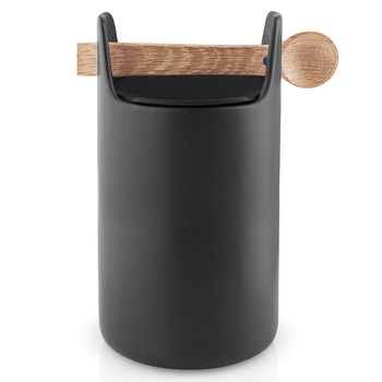 Ємність для зберігання з ложкою чорна 20 см Eva Solo