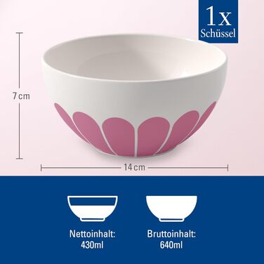 Піала для пластівців 430 мл рожевий Fleur Villeroy & Boch