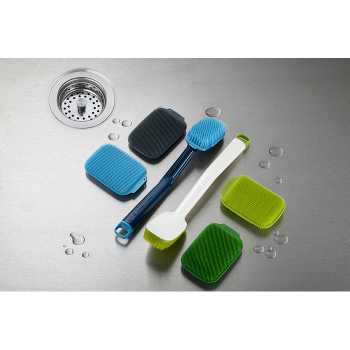 Щітка з запасний насадкою, 2 предмета, біла / зелена, CleanTech Joseph Joseph