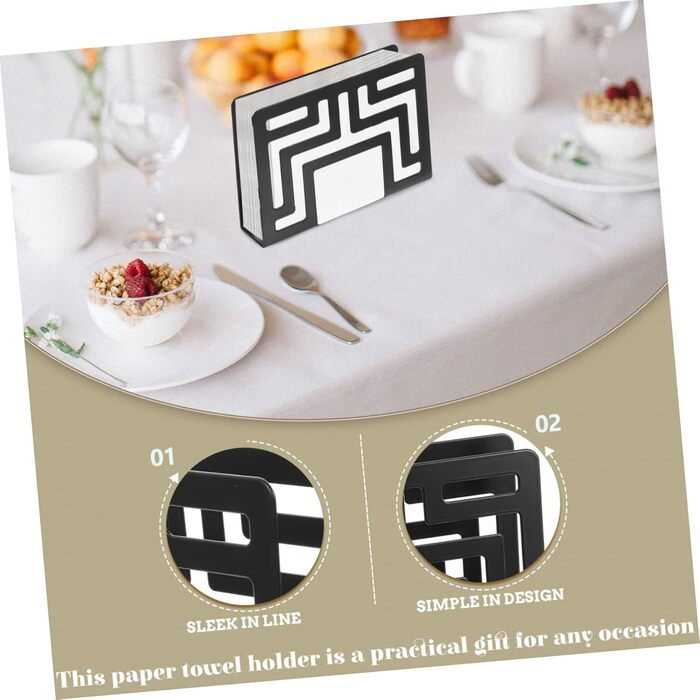 Современный металлический держатель для салфеток 12 х 8,5 см HOMSFOU