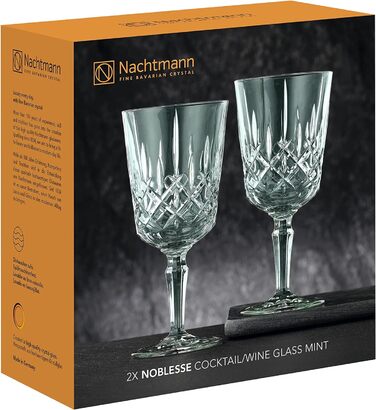 Набір келихів для вина 355 мл, 2 предмети, зелені Noblesse Nachtmann