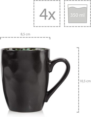 Набір посуду на 4 персони, 47 предметів, зелений Palm Beach Sänger