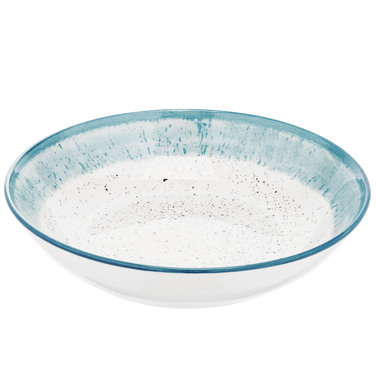 ARDESTO Тарілка супова Siena, 20см, порцеляна, біло-блакитний