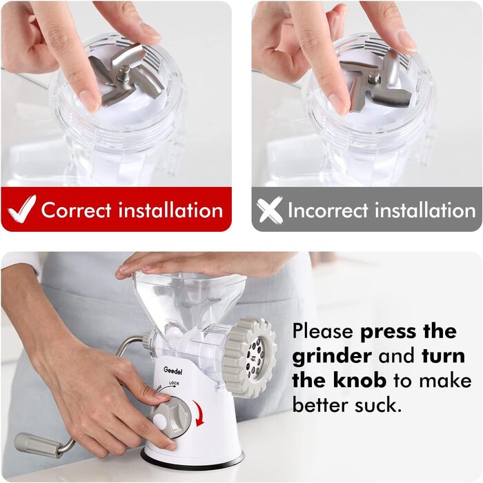 М'ясорубка з кондитерською насадкою Geedel