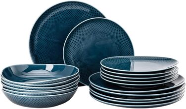 Набор тарелок на 6 персон, 18 предметов Junto Ocean Blue Rosenthal