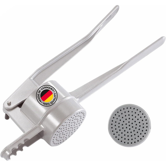 Картопляна машина, з круглою перфорацією, литий під тиском алюміній, довжина 41 см, шпецле-прес, срібло 61102260 срібло Одинарний одинарний