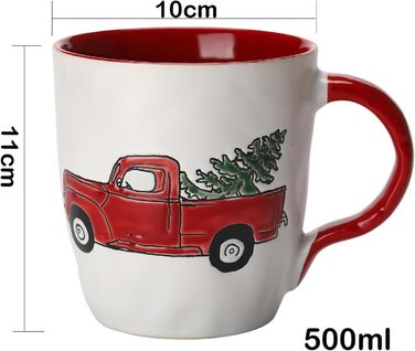 Керамічна різдвяна кружка, велика кавова кружка, різдвяна кружка 16 унцій, велика кружка, керамічна різдвяна кружка, зимова кружка, різдвяна чашка для кави, чаю, молока, різдвяні подарунки на день народження (стиль B)