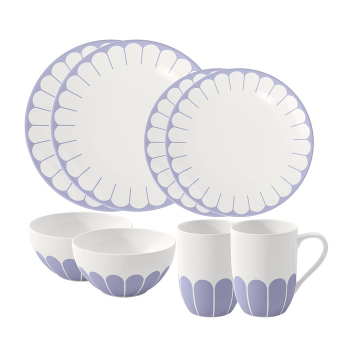 Набір столового посуду на 2 персони, 8 предметів, синій Fleur Villeroy & Boch