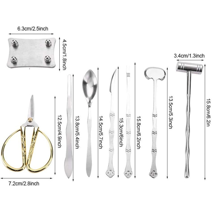 Набір інструментів для морепродуктів з 8 предметів Hztyyier