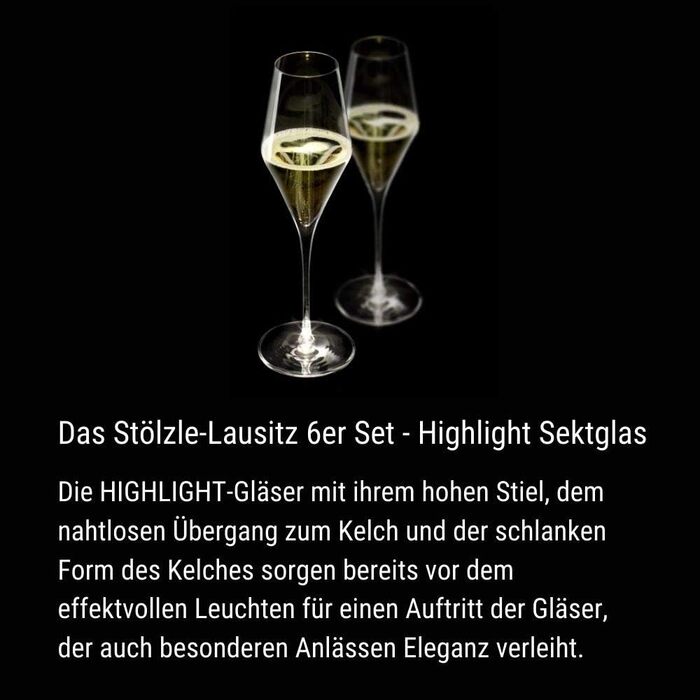 Келихи для шампанського 290 мл, набір 2 предмети, Highlight Stölzle Lausitz