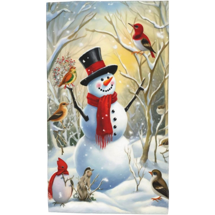 Рушник для ванної кімнати 70 х 40 см Сніговик Ouqiuwa