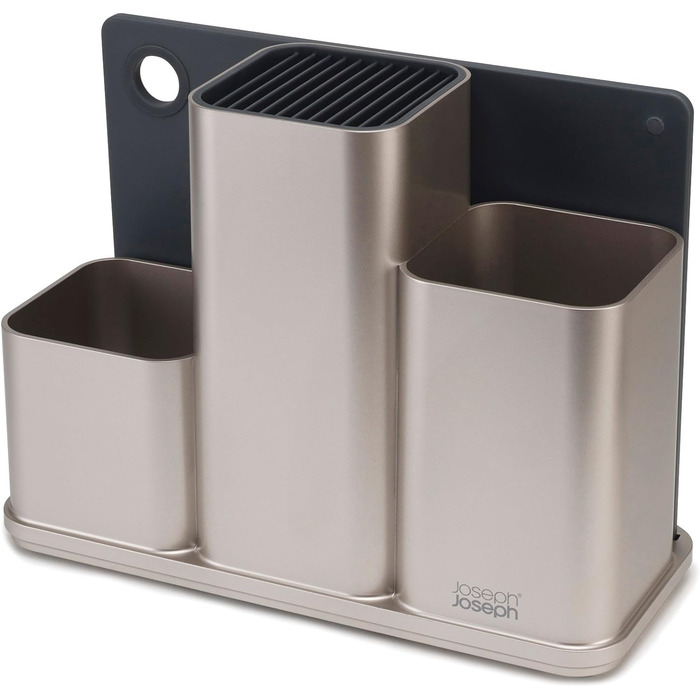 Органайзер кухонний з обробною дошкою, сріблястий CounterStore Joseph Joseph