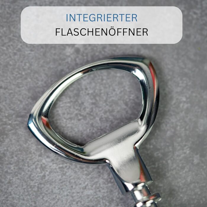 Важільний штопор Westmark з відкривачкою для пляшок, Monopol Edition, лита сталь/цинк, Fino 61603380 (хромована)