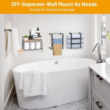 Настінний тримач для рушників чорний GLARETEX