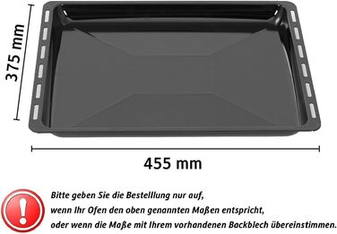 См, набір форм для випікання та решіток, глибока емальована сковорідка 3 см та хромована решітка для духовки та плити, стійка до подряпин та корозії, чорна (антипригарне покриття 455 x 30 мм), 45,5 x 36
