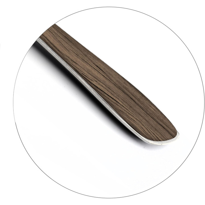 Набор столовых приборов Amefa ECLAT Nature, 24 предмета, набор столовых приборов на 6 человек, коричневые пластиковые ручки под дерево, можно мыть в посудомоечной машине, столовые приборы из нержавеющей стали, светлое дерево (темное дерево)