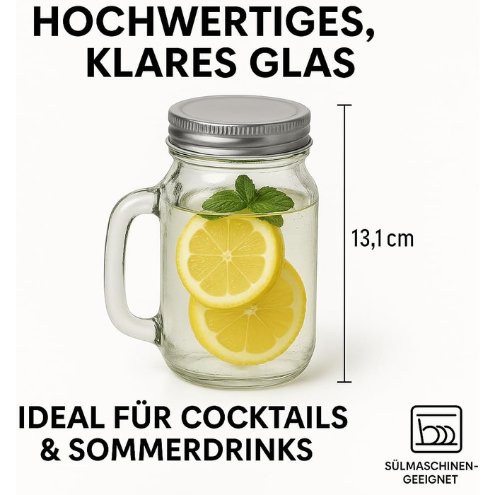 Набор из 12 стаканов для питья с крышкой 450 мл желтый gouveo