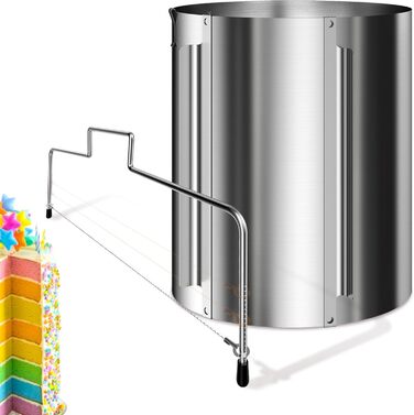 Регульована висота 30 см - кільце для випікання з нержавіючої сталі та форма для випікання в одному, високоякісні та функціональні - дуже високе кільце для випікання кругле, регульоване 16-30 см, рамка для випікання кругла, 4smile cake ring