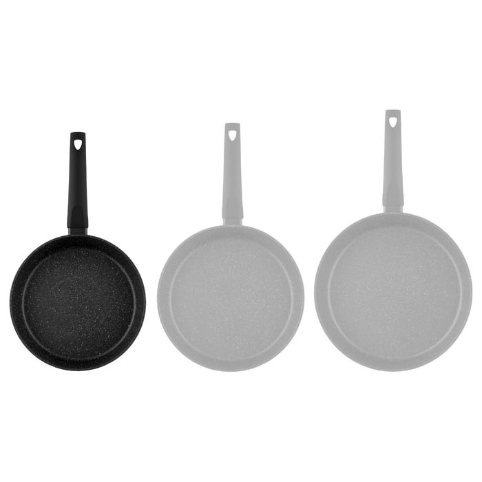 ARDESTO Сковорода глибока з кришкою Gemini Gourmet Viareggio, 24см, алюміній, чорний