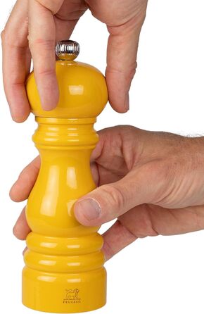 Париж 18 см - Колекція Paris-rama - Класичне регулювання помелу - Виготовлений з деревини, сертифікованої PEFC - (Шафраново-жовтий, Соляний млин)